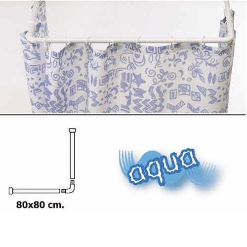 Barra Cortina Ducha L 80x80 Blanca con Ofertas en Carrefour