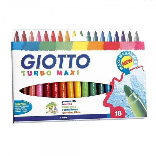 Giotto Rotuladores De Colores Turbo Maxi Estuche De 18 Con Asa con Ofertas  en Carrefour