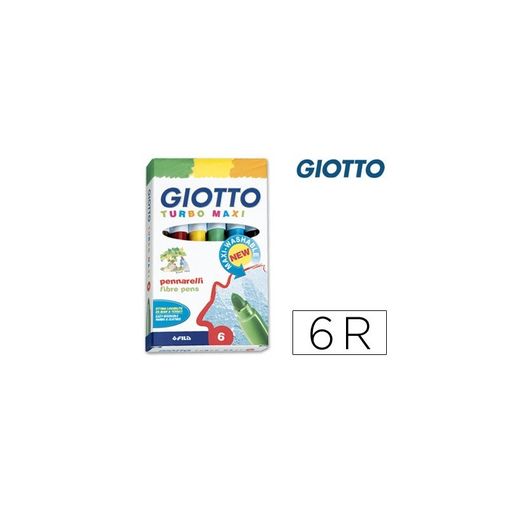 ROTULADORES GIOTTO TURBO MAXI 6 COLORES