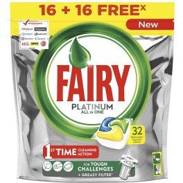 Fairy Platinum Todo En 1 Limon Cápsulas Unisex con Ofertas en Carrefour | Ofertas Carrefour Online
