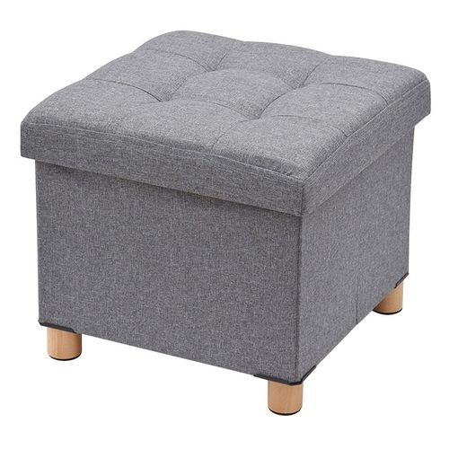 Puf Almacenaje 38x38cm. Patas Madera con Ofertas en Carrefour