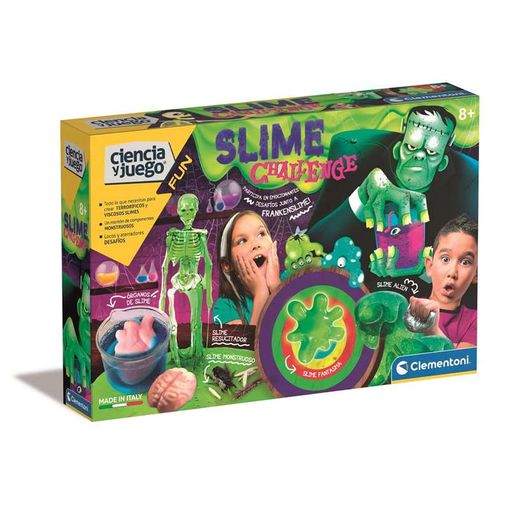Clementoni - Slime Challenge, Juego De Ciencia Divertido, 8 Años, Juguete En Español (55426) (55426.3)