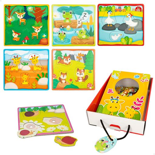Liscinai - Puzzles Montessori Con Caja 3d Y Piezas De Animales, Para Niños +1  Año con Ofertas en Carrefour