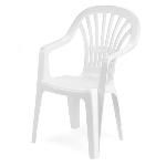 Silla Resina Monobloc Respaldo Alto.blanco Zena