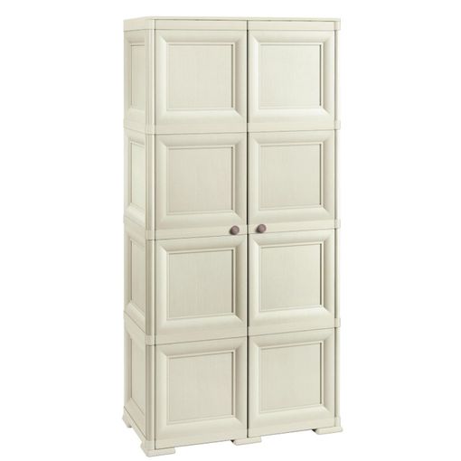 Armario De Oficina 4 Estantes Con Puertas 160x90x42cm Blanco