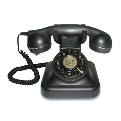 Brondi Vintage 10 - Teléfono fijo analógico, color negro 