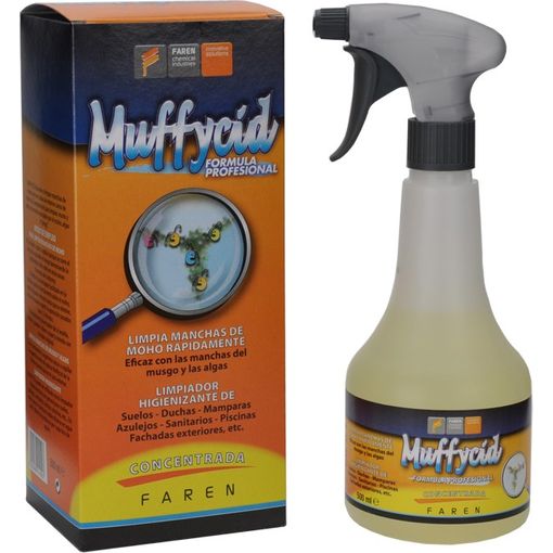 Faren MUFFYXID, Limpiador de Moho de Acción Rápida, Eliminación Eficaz de  Hongos y Algas, Higienizante Potente, 500 ml (500ml X 2)