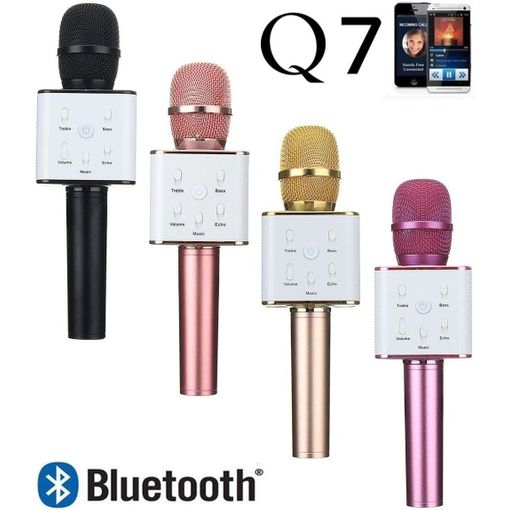 Microfono Inalambrico Con Altavoz Y Bluetooth Usb Teléfono Karaoke Q7 con  Ofertas en Carrefour