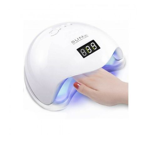 Lámpara LED de uñas con ventilador de secado rápido de uñas de gel para  manos dobles, 4 modos de lámpara de uñas de gel con sensor automático y 3