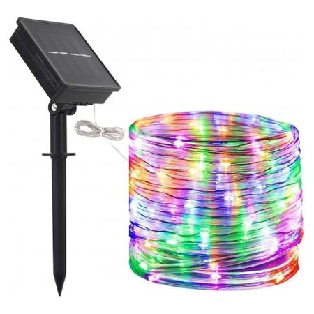 Tira De Luces Led Solar Impermeables Con Manguera De Luz Para Exteriores  Panel Solar Waterproof 22 Metros - 200 Led, Multicolor con Ofertas en  Carrefour