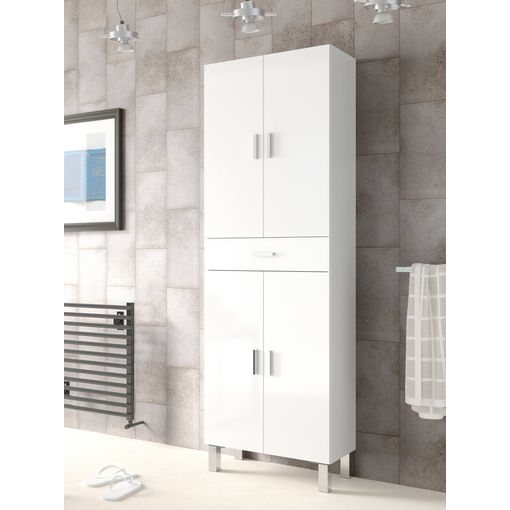 Mueble Porta Impresora & Organizador Bonno Basha Blanco