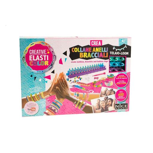 Set Básico Elasticolor ¡crea Collares Y Pulseras Con Gomas! Con Más De 600  Gomas 36x25x5 Cm (nice - 03001) con Ofertas en Carrefour