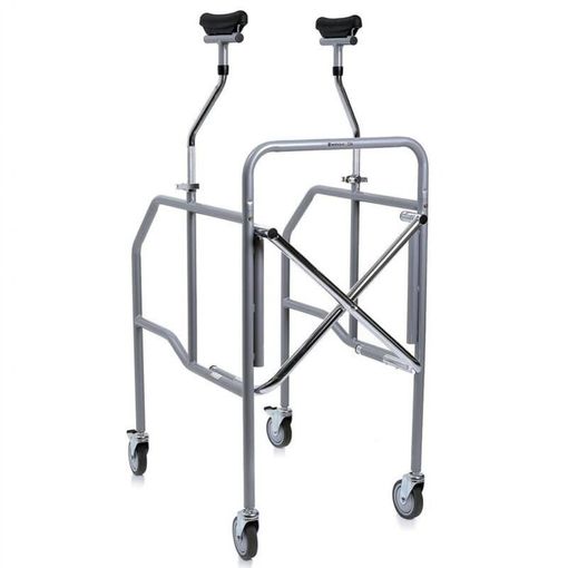 Clinicalfy Andador para ancianos Turia Plegable Frenos manuales Aluminio  Con cesta Ligero y resistente Con asiento y 4 ruedasAzul