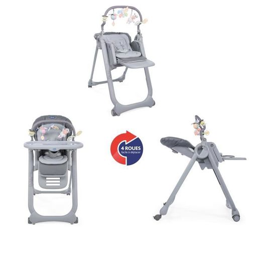 Trona Chicco Polly Magic Relax 4 Ruedas Grafito con Ofertas en Carrefour |  Ofertas Carrefour Online