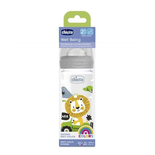 Chicco Biberón Bienestar Sistema Anticólicos 250ml 2m+