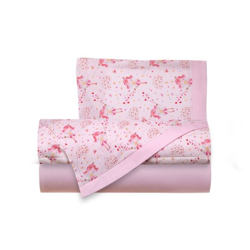 Comprar Juego de Sábanas 3 piezas para Minicuna (50 x 80 cm.) Interbaby Oso  Paracaídas blanco/rosa · Hipercor