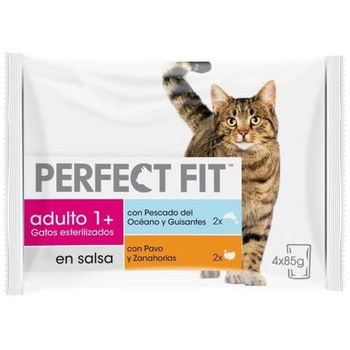 Perfect Fit Sensitive 4x85gr Comida Húmeda Para Gatos Esterilizados