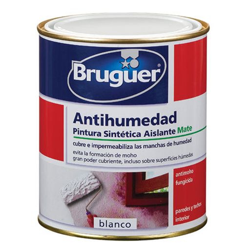 Pintura Antihumedad Mate Sintetica 4 Lt Blanco Bruguer con Ofertas en  Carrefour