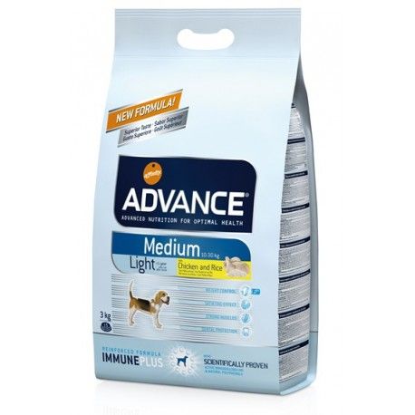 Advance Medium Light Pollo y Arroz 12 Kg para Perros