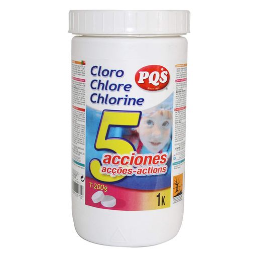 Cloro Piscinas Pastillas 200 gr - Bote 5 kg