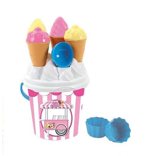 Cubo De Playa Ice Cream Plástico