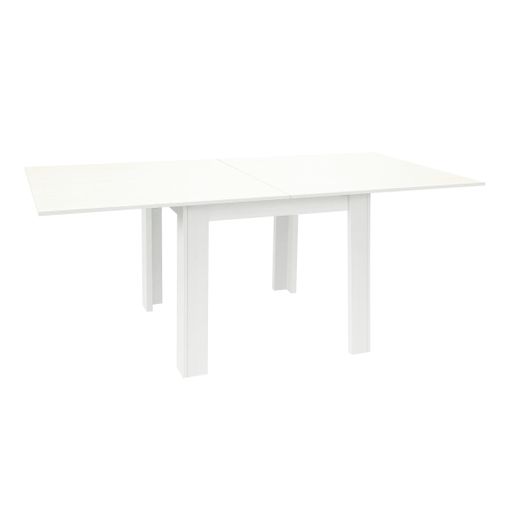 Mesa cuadrada multiusos comedor/cocina. Dimensiones 90 cm x 90 cm extensible  libro a 180 cm x 90 cm blanca