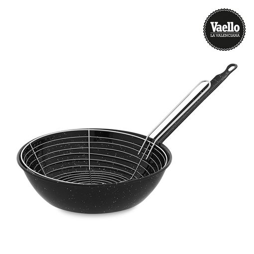 Sartén Freidora Inducción, 20 cm, Cestillo Acero Inox., Antiadherente  Ecológico sin PFOA, Wecook, Negro, , Ecogreen