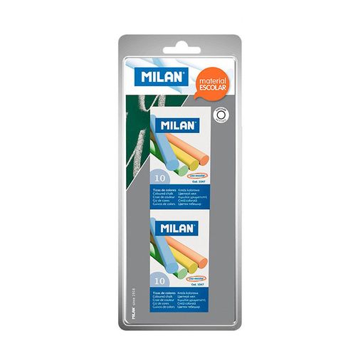 Blister 2 Cajas 10 Tizas Colores Milan - Neoferr*