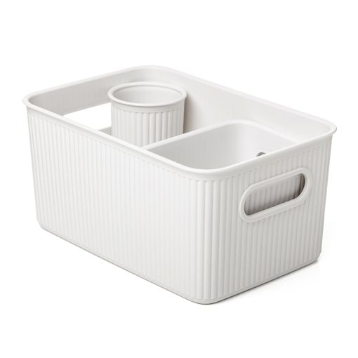 Tatay Baobab - Set De 2 Cajas Organizadoras 15l Con Tapa En Plástico Pp05.  Blanco Pergamon con Ofertas en Carrefour