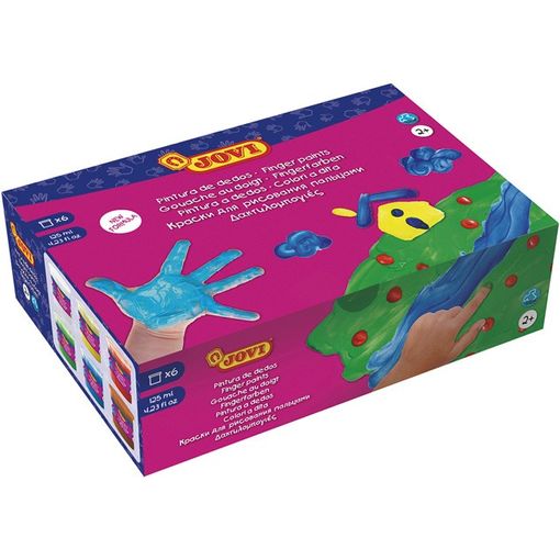 Pintura de Dedos para Niños - 6 Botes de 100 ml KEYROAD