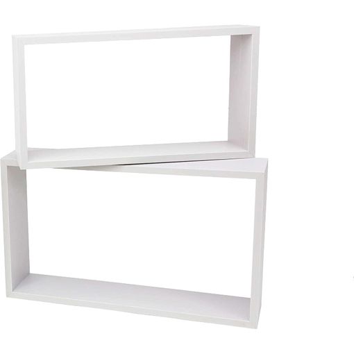 Set De 2 Estantes De Pared Rectangulares - Blanco Ofertas en Carrefour | Ofertas Carrefour Online