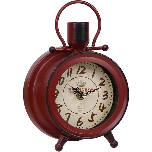 Reloj de mesa con alarma, rojo