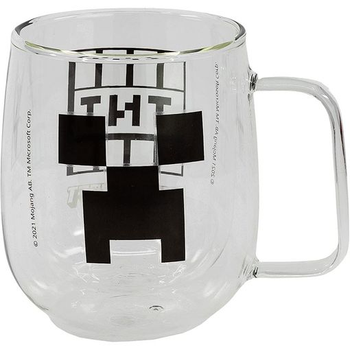 Taza Minecraft Con Doble Pared De Cristal Con Bloque De Creeper Y Tnt con  Ofertas en Carrefour