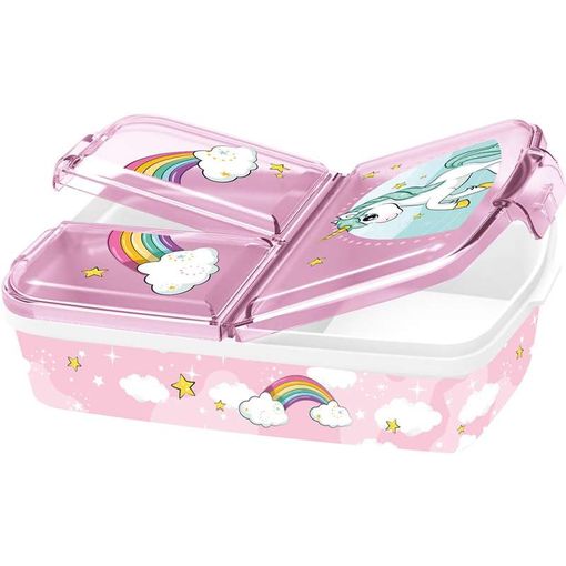 Unicornios - Arco Iris, Sandwichera Con 3 Compartimentos Para Niños -  Lonchera Infantil - Porta Merienda - Fiambrera Decorada con Ofertas en  Carrefour