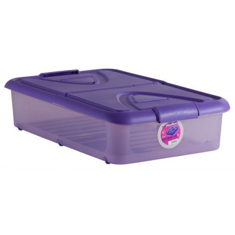 Caja Bajo Cama C/ruedas Lila - Plastiken - 11003lila - 60 L con Ofertas en Carrefour Ofertas Carrefour Online