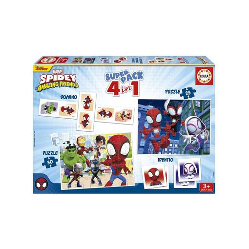 mezclador temperatura olvidar Educa - Superpack Spidey & Friends | Juegos De Mesa Y Puzzles Infantiles:  Dominó, Identic Con 28