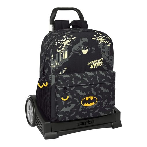 Mochila Escolar Con Ruedas Batman Hero Negro (32 X 43 X 14 Cm) con Ofertas  en Carrefour