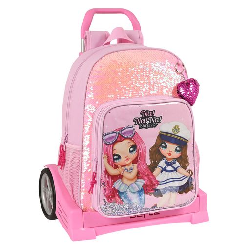 Timor Oriental maceta ojo Mochila Escolar Con Ruedas Na!na!na! Surprise Sparkles Rosa (33 X 42 X 14  Cm) con Ofertas en Carrefour | Ofertas Carrefour Online