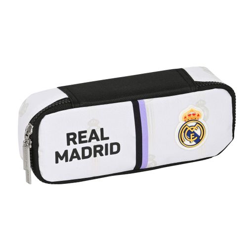 Estuche Escolar Real Madrid C.f. Negro Blanco (22 X 5 X 8 Cm) con
