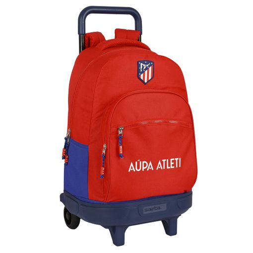 Mochila Escolar Con Ruedas Atlético Madrid Rojo Azul Marino (33 X