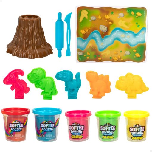 Set Plastilina Neón De Dinosaurios Softee Dough con Ofertas en