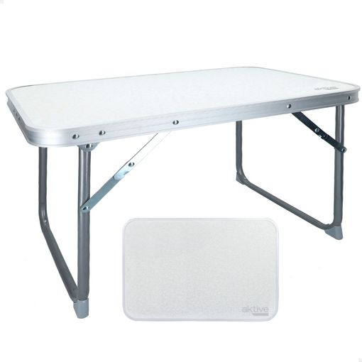 Mesa Plegable Baja Aktive Camping Blanca con Ofertas en Carrefour