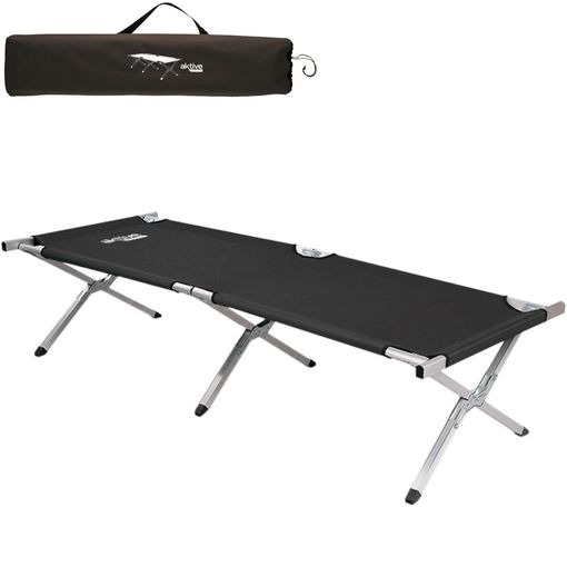 Cama plegable portátil negra, tienda de campaña para dormir, catre de  camping, con almohada extraíble, perfecta para siesta al aire libre en casa