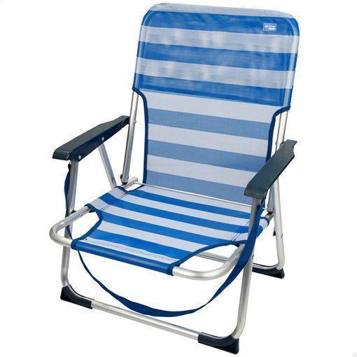 Silla Director Plegable Camping Azul Aktive con Ofertas en Carrefour