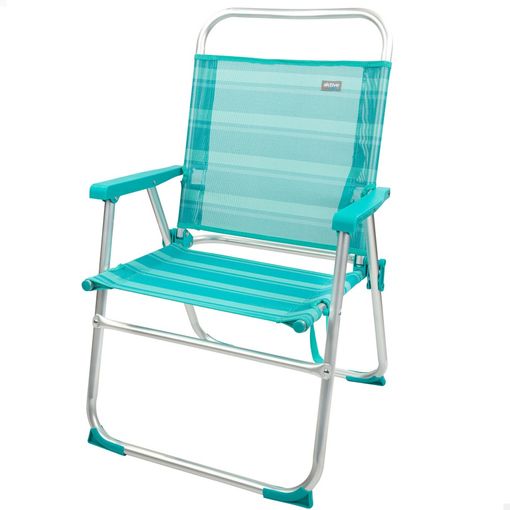 Silla Plegable Camping Con Posavasos Azul Aktive con Ofertas en