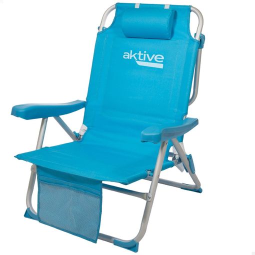 Silla Director Plegable Camping Azul Aktive con Ofertas en Carrefour