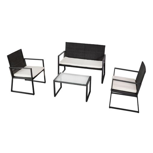 Conjunto Muebles Terraza Sillones, Sofá Y Mesita Ratán Aktive con Ofertas  en Carrefour