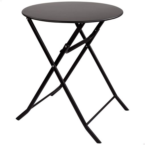 Mesa Redonda De Jardín De Cerámica Metal Ø60x71 Cm-outsunny. Negro con  Ofertas en Carrefour