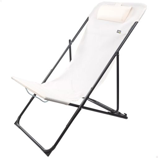 Silla Tumbona Plegable Antivuelco Y Reclinable Blanca Aktive, Medidas  53x78x87cm. Peso Máx. 100kg. con Ofertas en Carrefour