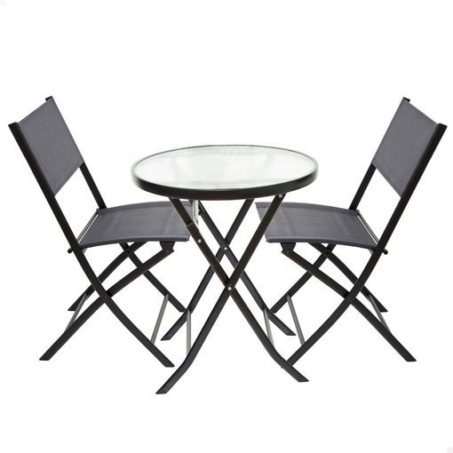 Conjunto Muebles Terraza Y Balcón C/2 Sillas Y Mesa Redonda Plegables  Aktive con Ofertas en Carrefour